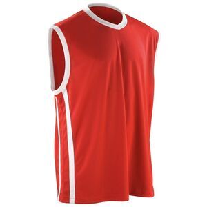 Spiro Mens Basketball Top / Red/White